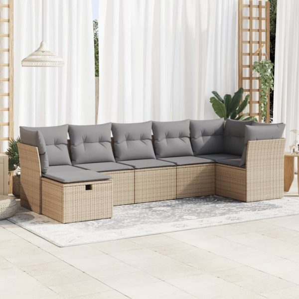 Loungeset Met Kussens Poly Rattan - Afbeelding 21