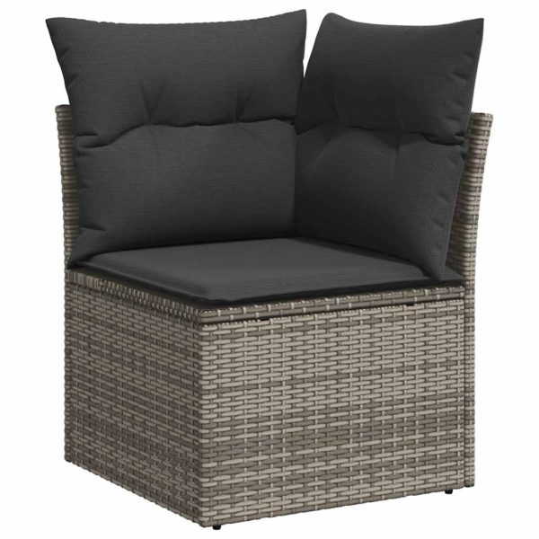 Loungeset Met Kussens Poly Rattan - Afbeelding 4