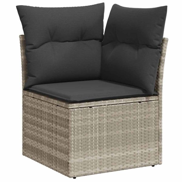 Loungeset Met Kussens Poly Rattan - Afbeelding 4