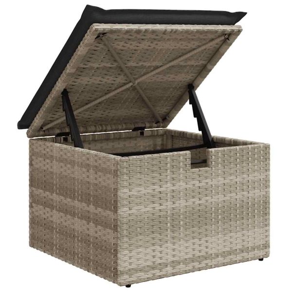 Loungeset Met Kussens Poly Rattan - Afbeelding 8