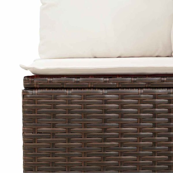 Loungeset Met Kussens Poly Rattan - Afbeelding 10