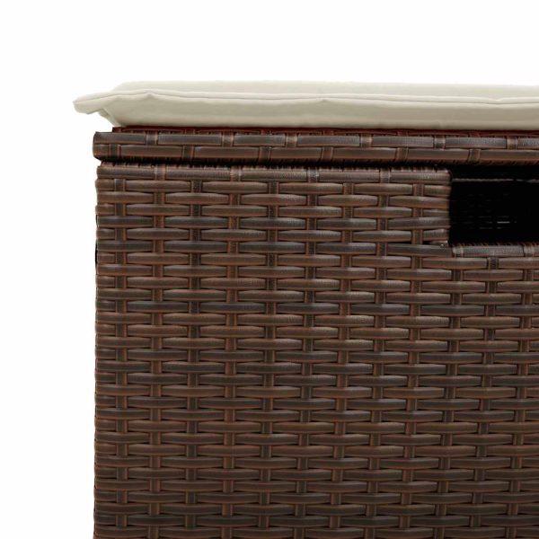 Loungeset Met Kussens Poly Rattan - Afbeelding 11