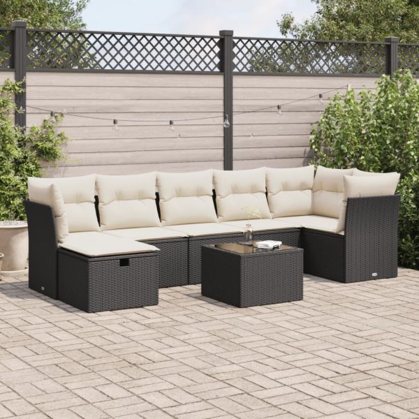 Loungeset Met Kussens Poly Rattan - Afbeelding 19