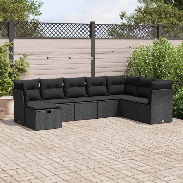 Loungeset Met Kussens Poly Rattan - Afbeelding 25