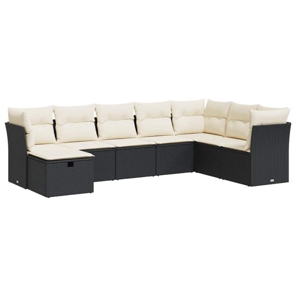 Loungeset Met Kussens Poly Rattan - Afbeelding 2