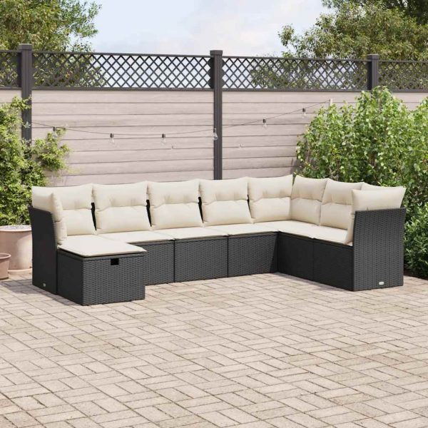 Loungeset Met Kussens Poly Rattan - Afbeelding 21