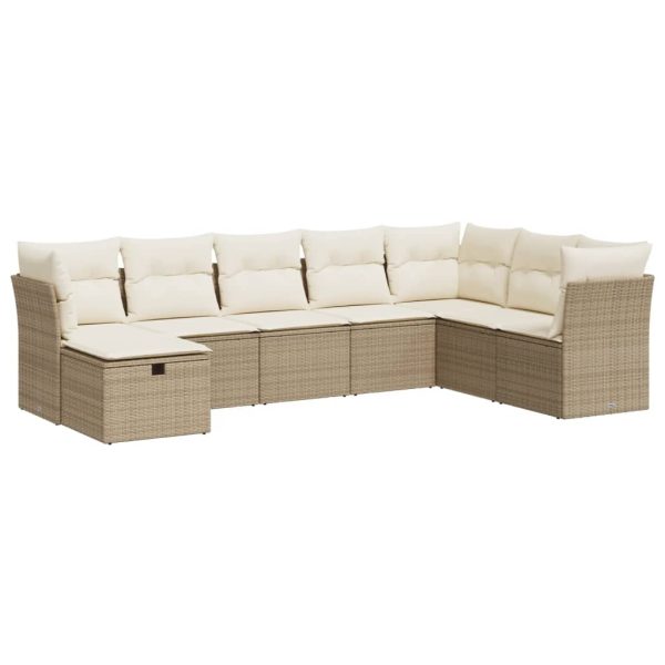 Loungeset Met Kussens Poly Rattan - Afbeelding 2