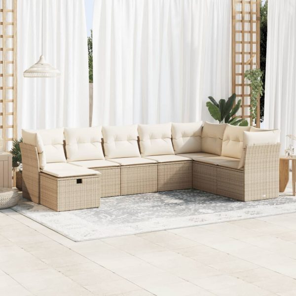 Loungeset Met Kussens Poly Rattan - Afbeelding 21