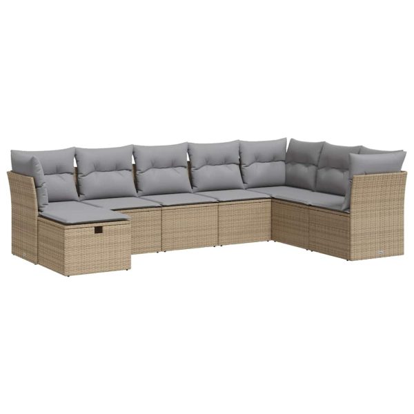 Loungeset Met Kussens Poly Rattan - Afbeelding 2