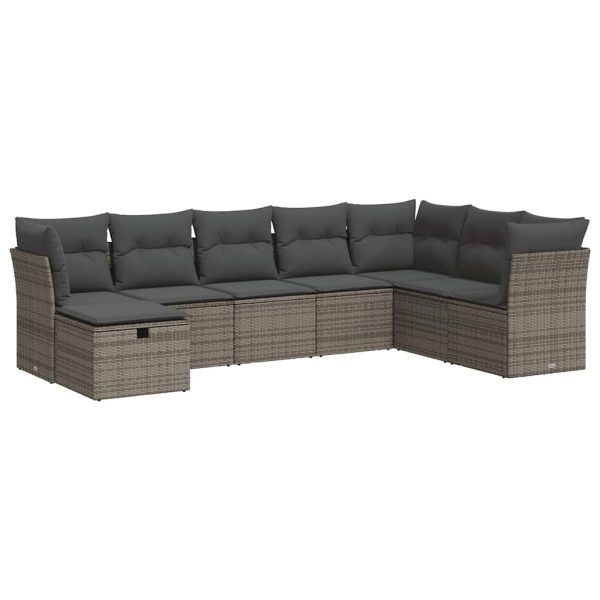 Loungeset Met Kussens Poly Rattan - Afbeelding 2