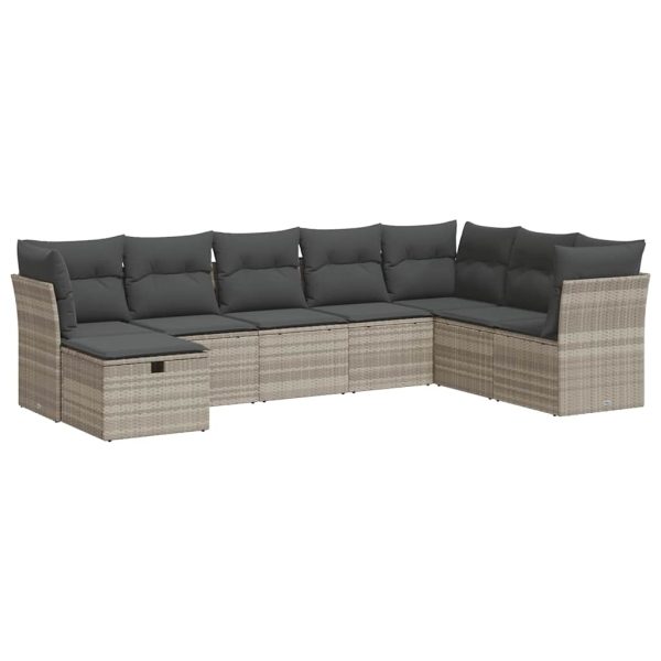 Loungeset Met Kussens Poly Rattan - Afbeelding 2