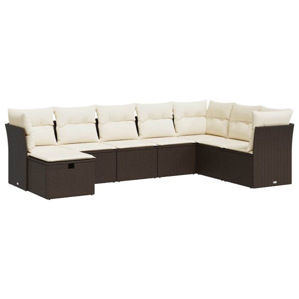 Loungeset Met Kussens Poly Rattan - Afbeelding 2