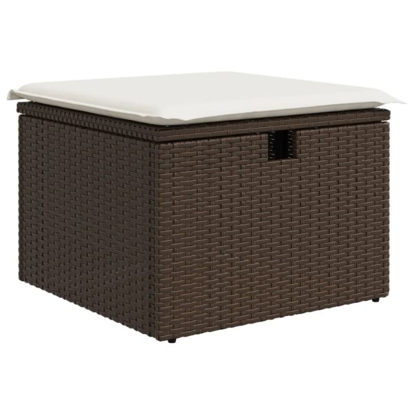 Loungeset Met Kussens Poly Rattan - Afbeelding 5