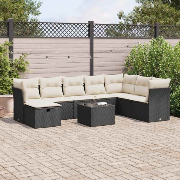 Loungeset Met Kussens Poly Rattan - Afbeelding 18