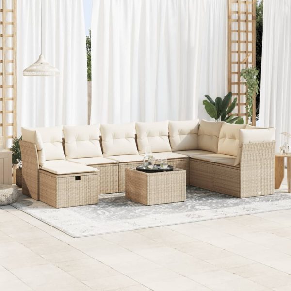 Loungeset Met Kussens Poly Rattan - Afbeelding 13