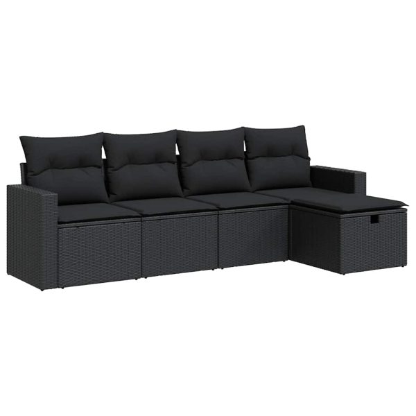 Loungeset Met Kussens Poly Rattan - Afbeelding 2