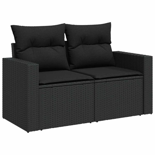 Loungeset Met Kussens Poly Rattan - Afbeelding 4