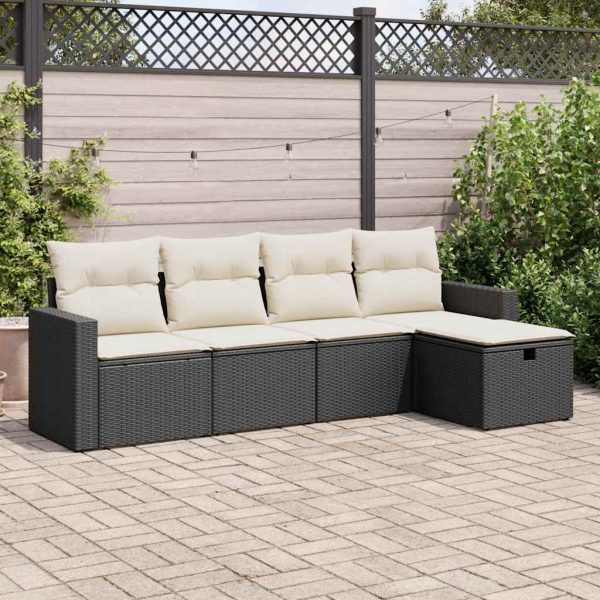 Loungeset Met Kussens Poly Rattan