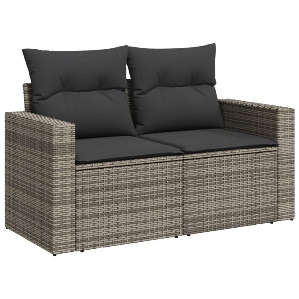 Loungeset Met Kussens Poly Rattan - Afbeelding 4