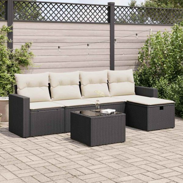 Loungeset Met Kussens Poly Rattan - Afbeelding 18