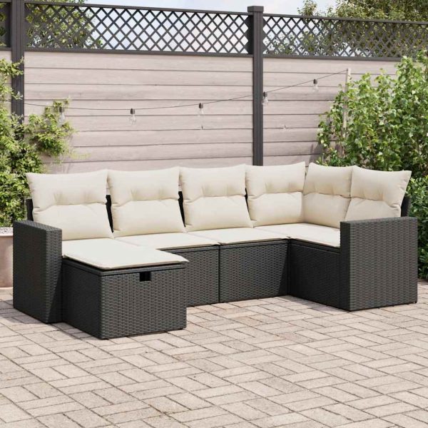 Loungeset Met Kussens Poly Rattan