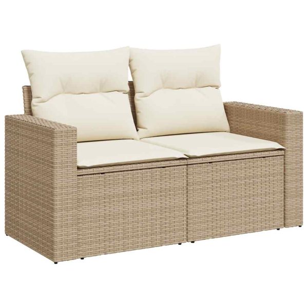 Loungeset Met Kussens Poly Rattan - Afbeelding 5