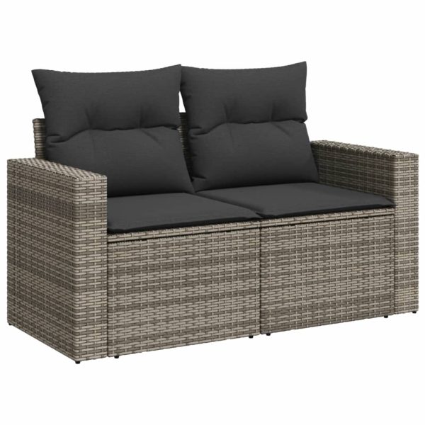 Loungeset Met Kussens Poly Rattan - Afbeelding 5