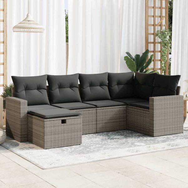 Loungeset Met Kussens Poly Rattan - Afbeelding 20