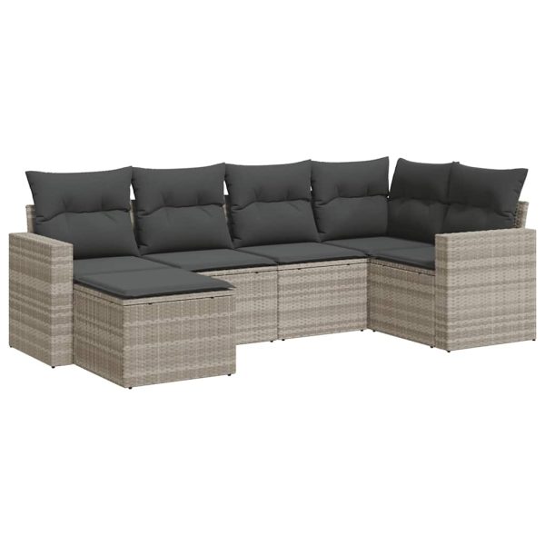 Loungeset Met Kussens Poly Rattan - Afbeelding 2