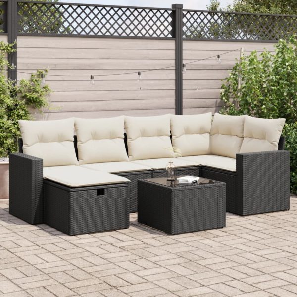 Loungeset Met Kussens Poly Rattan - Afbeelding 19