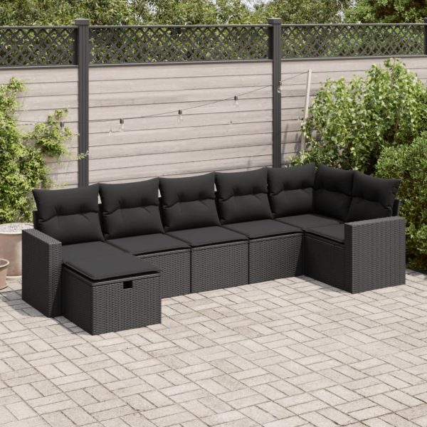 Loungeset Met Kussens Poly Rattan - Afbeelding 20