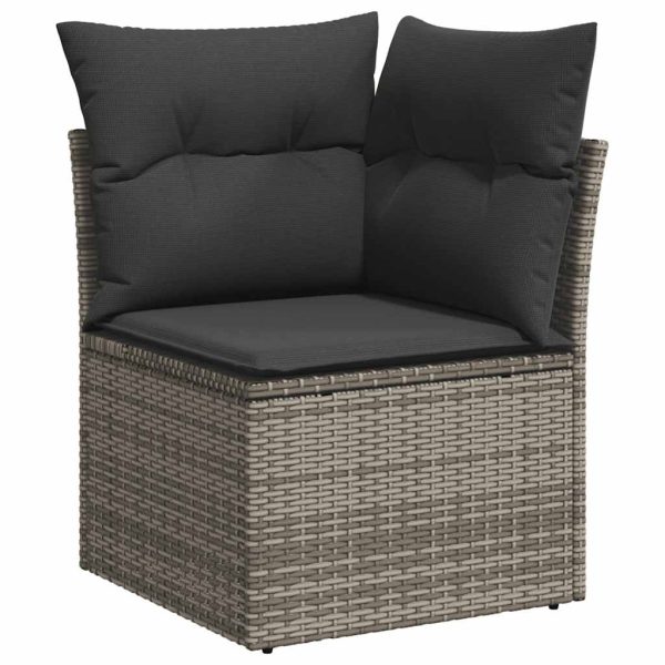 Loungeset Met Kussens Poly Rattan - Afbeelding 4