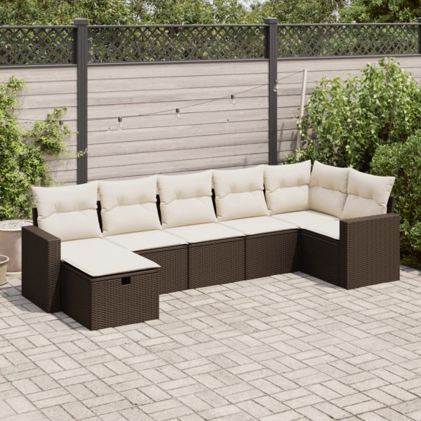 Loungeset Met Kussens Poly Rattan - Afbeelding 25