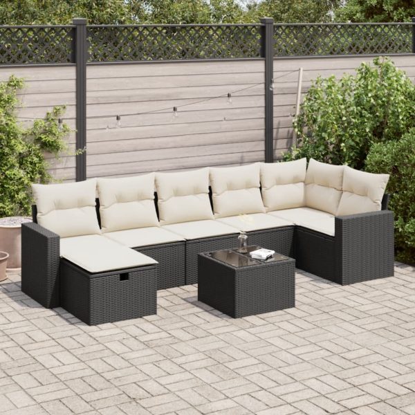 Loungeset Met Kussens Poly Rattan - Afbeelding 16