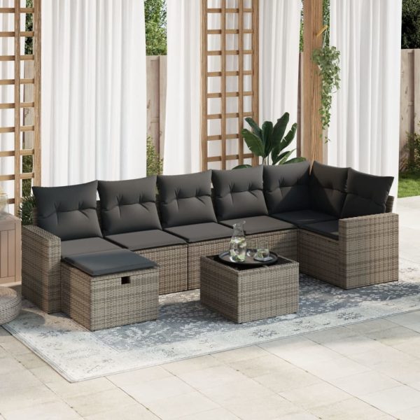 Loungeset Met Kussens Poly Rattan - Afbeelding 19