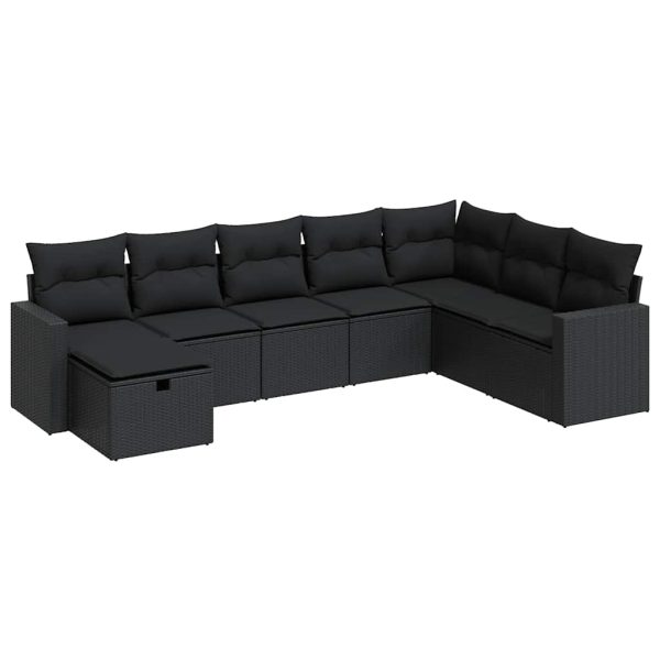 Loungeset Met Kussens Poly Rattan - Afbeelding 2