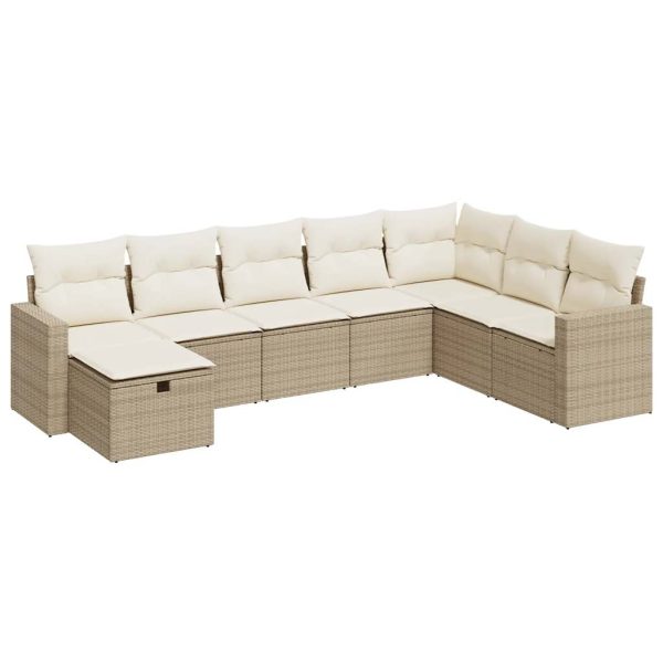 Loungeset Met Kussens Poly Rattan - Afbeelding 2