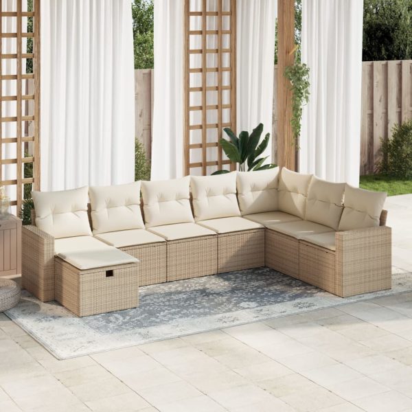 Loungeset Met Kussens Poly Rattan - Afbeelding 24