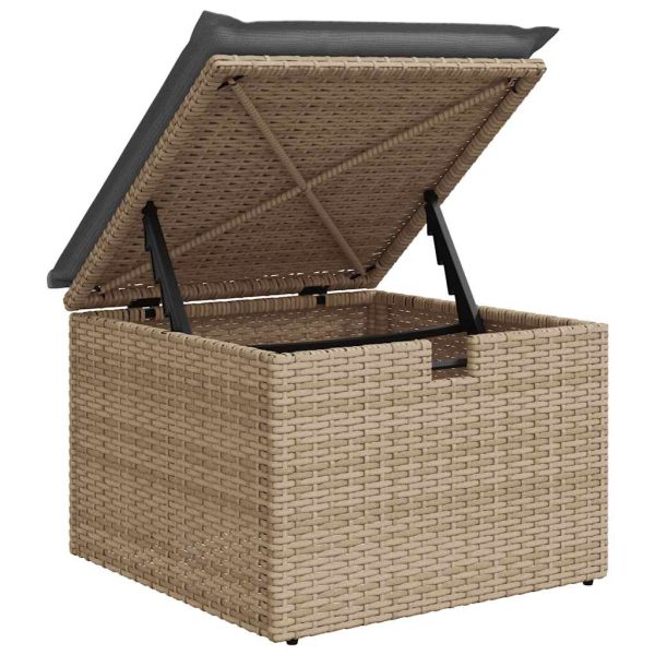 Loungeset Met Kussens Poly Rattan - Afbeelding 10