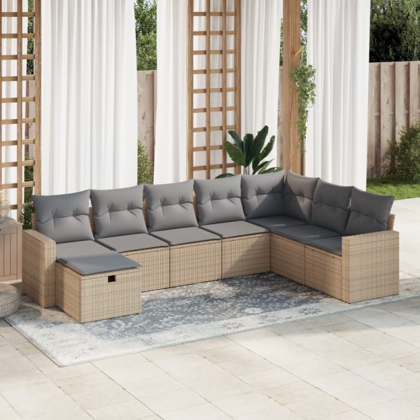 Loungeset Met Kussens Poly Rattan