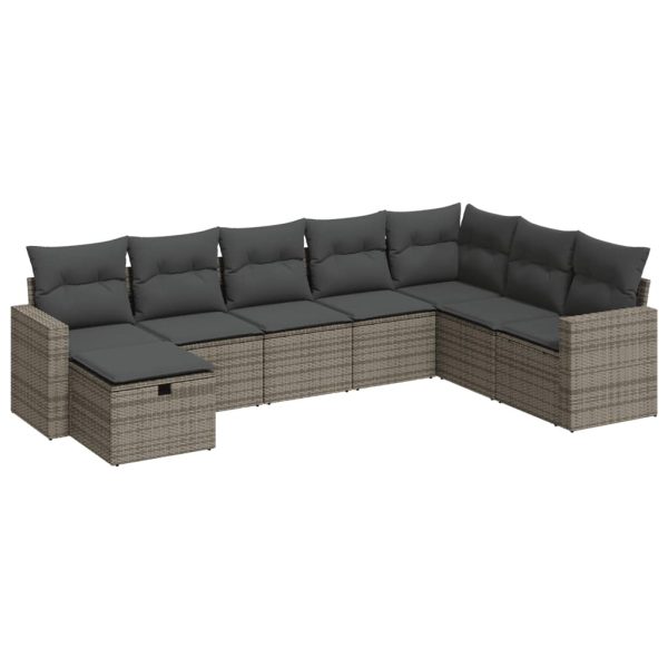 Loungeset Met Kussens Poly Rattan - Afbeelding 2