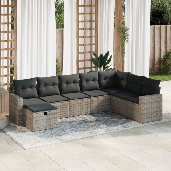 Loungeset Met Kussens Poly Rattan - Afbeelding 25