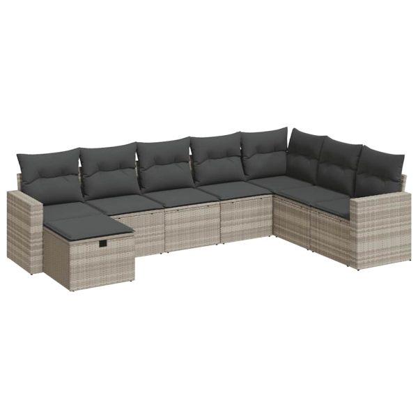 Loungeset Met Kussens Poly Rattan - Afbeelding 2