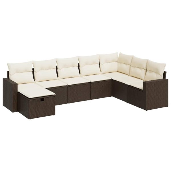 Loungeset Met Kussens Poly Rattan - Afbeelding 2