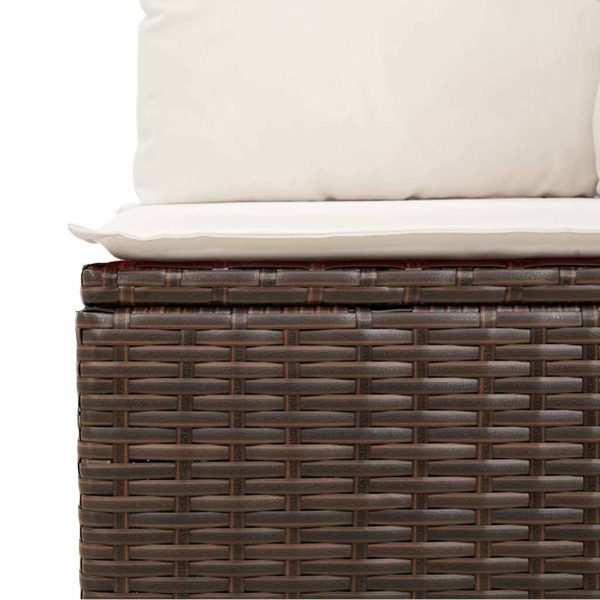 Loungeset Met Kussens Poly Rattan - Afbeelding 11