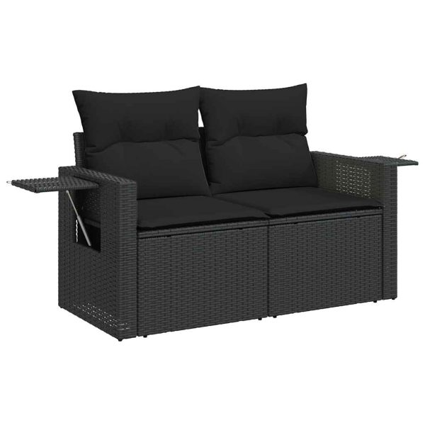 4-Delige Loungeset Met Kussens Poly Rattan - Afbeelding 4