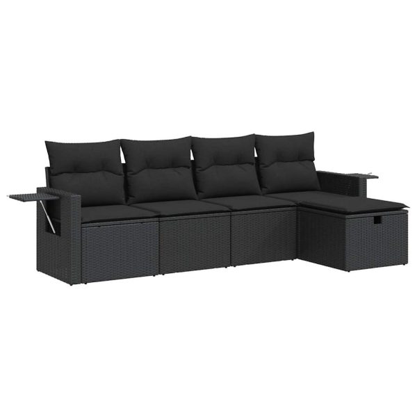 Loungeset Met Kussens Poly Rattan - Afbeelding 2