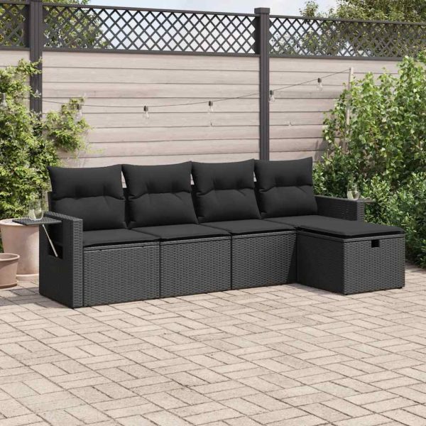 Loungeset Met Kussens Poly Rattan