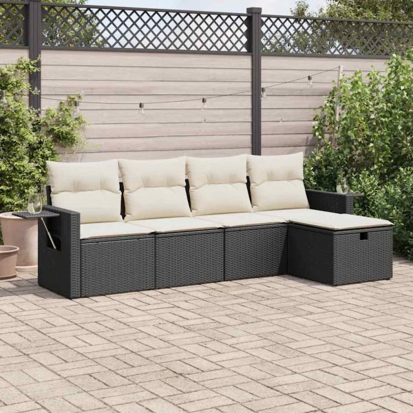 Loungeset Met Kussens Poly Rattan - Afbeelding 21