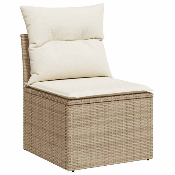 Loungeset Met Kussens Poly Rattan - Afbeelding 3